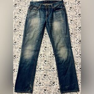 Seven7 Faded Distressed Straight Fit Jeans - Size 32 (Men's)